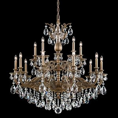 Milano 15 Light Oversized 2 Tier Chandelier by Schonbek 5685 - 5685