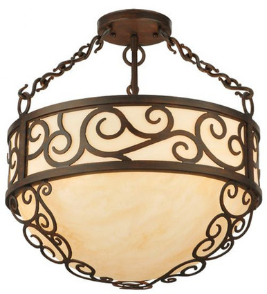 Lilliana 3 Light Inverted Pendant 17.25 x 15.75 Inches by Meyda Tiffany - 127253
