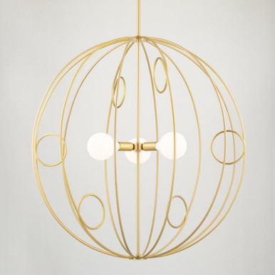 Alanis 3 Light Pendant 40.5 Inches Tall and 39.5 Inches Wide by Mitzi - H485701L-AGB