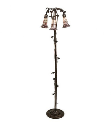 Pond Lily 3 Light Floor Lamp 58 In H and 16 In W by Meyda Tiffany 255137 - 255137