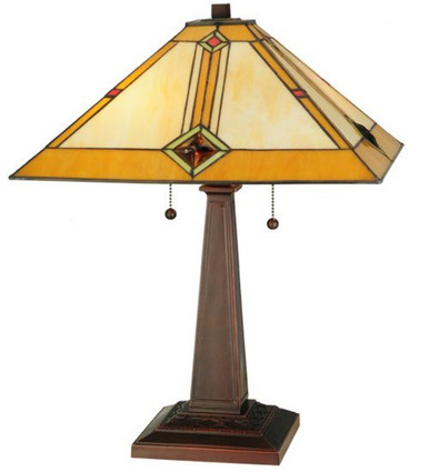 Diamond Mission 22 Inch H Diamond Mission Table Lamp by Meyda Tiffany - 138110