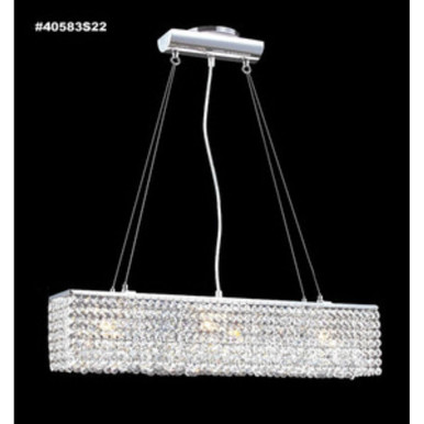 Impact 3 Light Medium Linear Chandelier by James Moder - 40583S22
