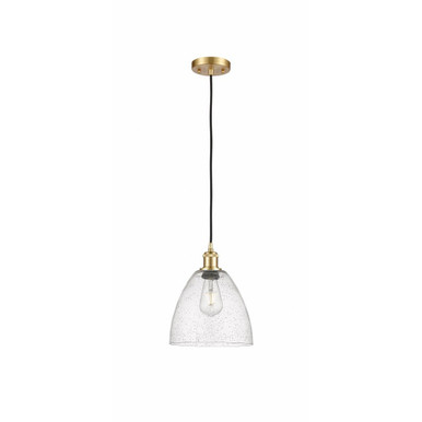 Bristol 1 Light Cord hung Mini Pendant 11.5 InchX9 Inch Wide by Innovations - 516-1P-SG-GBD-94