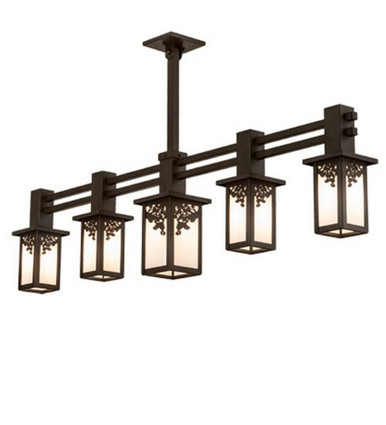 Hyde Park Ginko Leaf 5 Light Chandelier 26 x 6 Inches Wide by Meyda Tiffany - 236276