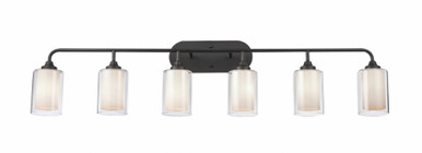 Fairbank 6 Light Vanity Light by Innovations - 342-6W-BK-CLW