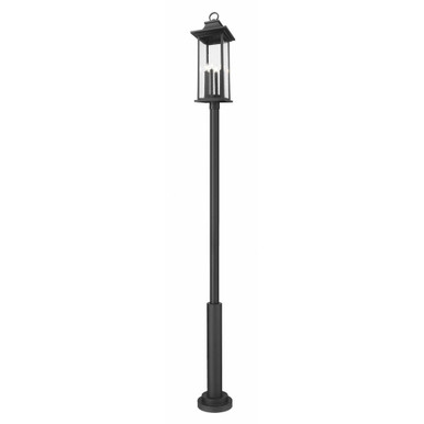 Tiberius 6Light Outdoor Post Mount 129.5 Inch Tall X 12 Inch Wide By Z-Lite - 5017PHXLR-5010P-BK