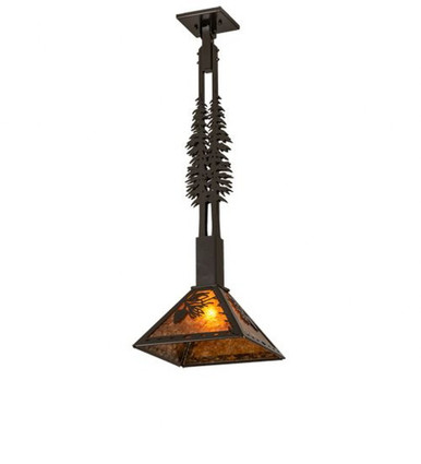 Winter Pine Tall Pines 1 Light Pendant 35.25 x 16 Inches by Meyda Tiffany - 238020