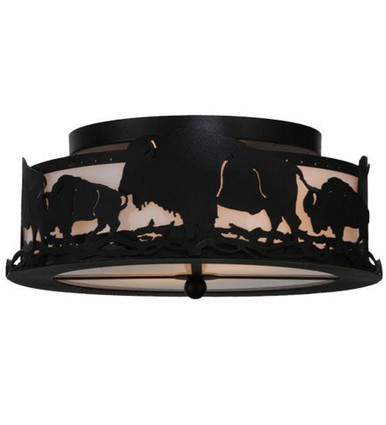 Buffalo 2 Light Flush Mount 7 x 16 In by Meyda Tiffany - 144468