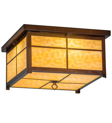 Mission 4 Light Square Flush Mount 10 x 24 In by Meyda Tiffany - 173618