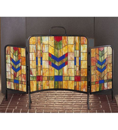 Prairie Wheat 48 Inch Fireplace Screen by Meyda Tiffany - 27241