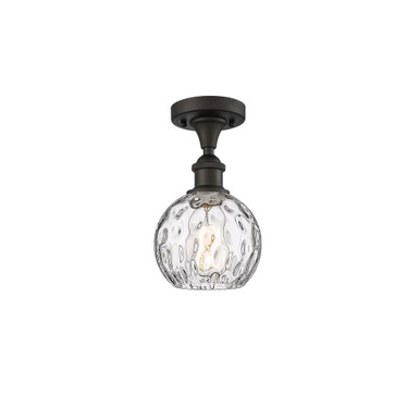 Athens Water Glass 1 Light Semi Flush Mount 9.25 InchX6 Inch by Innovations - 516-1C-G1215-6