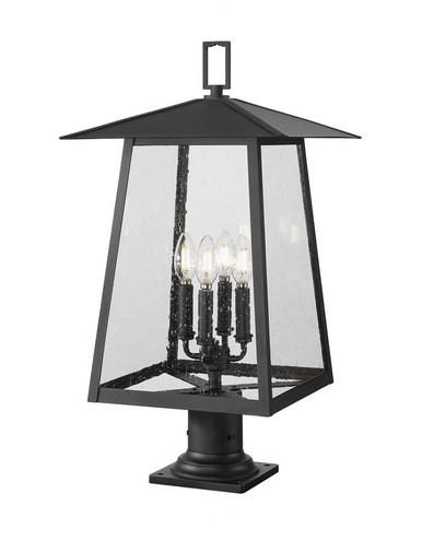 Rainer 4 Light Outdoor Pier Mount 26.25 x 13.5 Inches by Z-Lite - 5015PHBR-533PM-BK