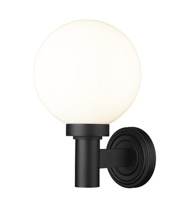 Laurent 1 Light Outdoor Wall Lantern 12.5 Inch Tall by Z Lite - 597M-BK