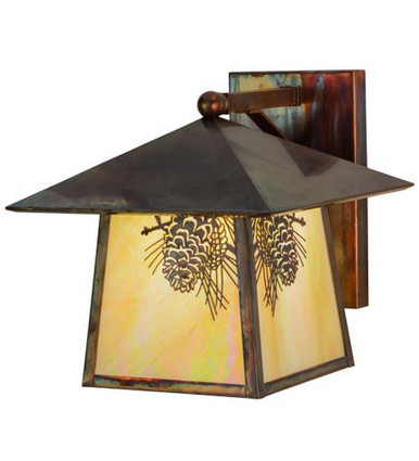 Stillwater Winter Pine 1 Light Wall Sconce 12 x 12 Inches by Meyda Tiffany - 152568