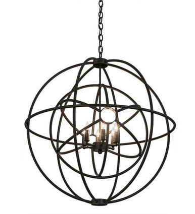 Atom Enerjisi 6 Light Chandelier 37 x 30 Inches Wide by Meyda Tiffany - 174579