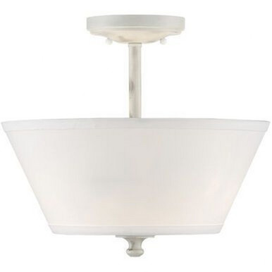 Newport 2 Light Semi Flush Mount 13.5 Inch Wide by Designers Fountain - 94311-CWW
