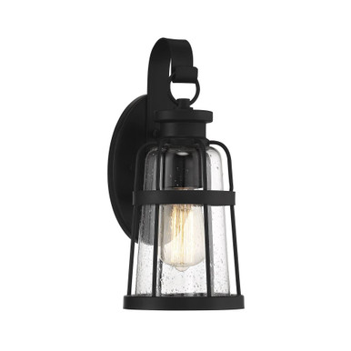 Quinton 1 Light Outdoor Wall Lantern 13.25 X 5.88 Inch Wide by Savoy House - L5-2940-BK