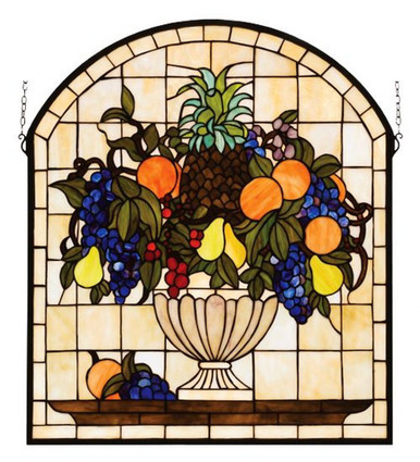 Fruitbowl 29 Inch Stained Glass Window by Meyda Tiffany - 13297