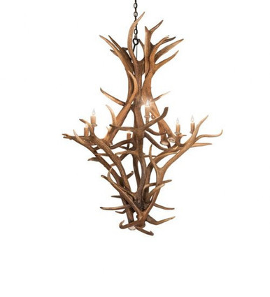 Antlers Elk & Mule Deer 8 Light Chandelier 62 x 48 Inch W by Meyda Tiffany - 251158