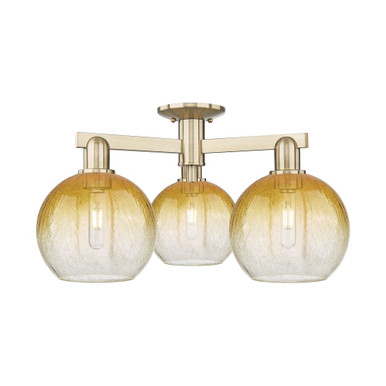 Brookhaven Globe 3 Light Semi Flush Mount 12.88X25.5 Inch by Innovations - 716-3F-G483-8