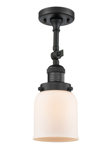 Bell 1 Light Adjustable Semi Flush Mount 14.5 X 5 Inch Wide by Innovations - 201F-BK-G51