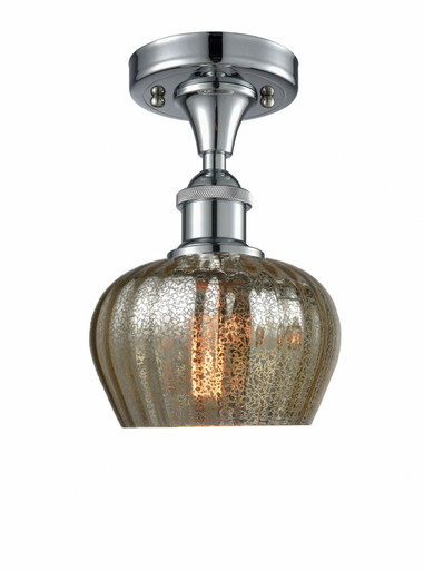 Fenton 1 Light Semi Flush Mount 8.75 Inch and 6.5 Inch Wide by Innovations - 516-1C-PC-G96