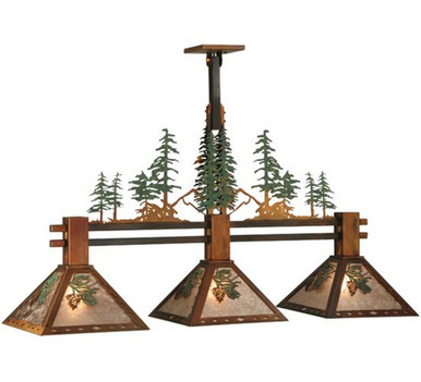 Winter Pine Tall Pines 3 Light Island Pendant 30 x 11.75 Inch by Meyda - 130714