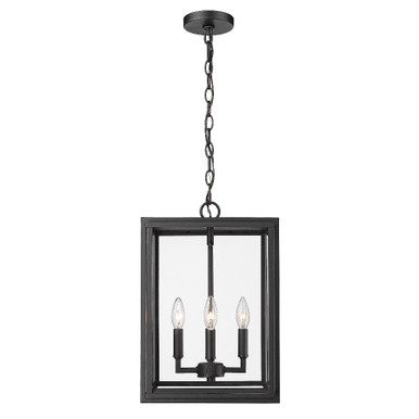 Tribeca 4 Light Medium Outdoor Pendant by Golden - 6071-O4P NB-CLR