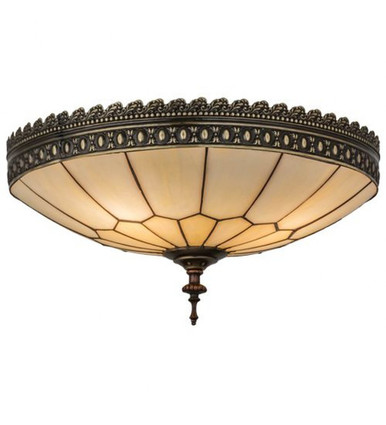 Vincent Honeycomb 3 Light Flush Mount 8 x 15 Inches by Meyda Tiffany - 170004