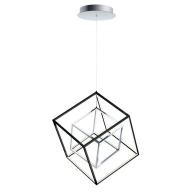 4 Square 40W 2 LED Light Large Pendant by ET2 - E30584-BKPC