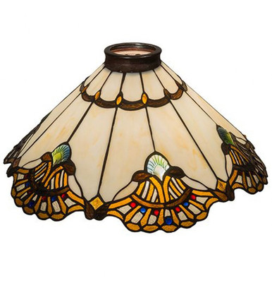 Shell with Jewels - Shade-9 Inches Tall and 20 Inches Wide by Meyda Tiffany - 264426