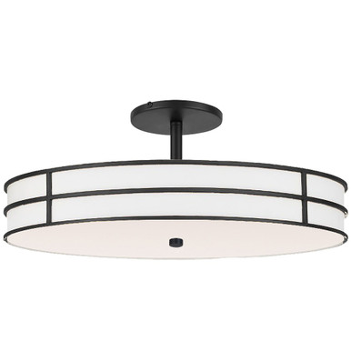 Fulvia 180W 3 LED SemiFlush Mount 4 Inch Tall and 20 Inch Wide by Dainolite - FVA-203SF-MB