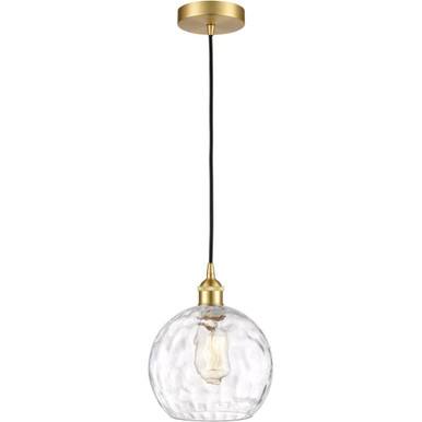 Athens Water Glass 100W 1 LED Cord Mini Pendant 10X 8 by Innovations - 616-1P-G1215-8-LED