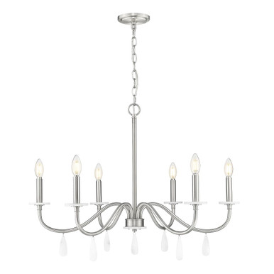 Toussant 6 Light Chandelier 23.25 Inch Tall and 32 Inch Wide by Z Lite - 6103-32