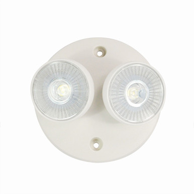 2W 2 LED Dual Head Emergency Remote Light 4 Inch Tall by Nora - NE-862LEDW