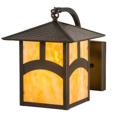 Seneca Hill Top 1 Light Curved Arm Wall Sconce 11 x 9 Inch by Meyda Tiffany - 201148