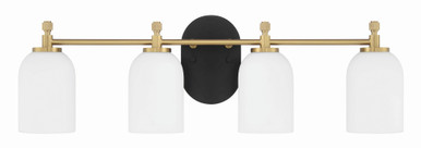 Council 4 Light Bath Vanity 9 Inch Tall and 28.75 Inch Wide by Craftmade - 60304-FBSB