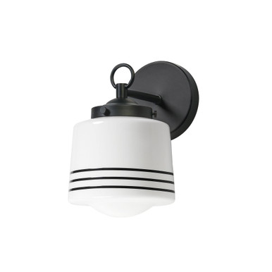 Eureka 1 Light Wall Sconce 9.5 Inch Tall and 6 Inch Wide by Maxim - 21531WTBK