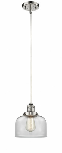 Bell 1 Light Stem Hung Mini Pendant 10 Inch and 8 Inch Wide by Innovations - 201S-PN-G72