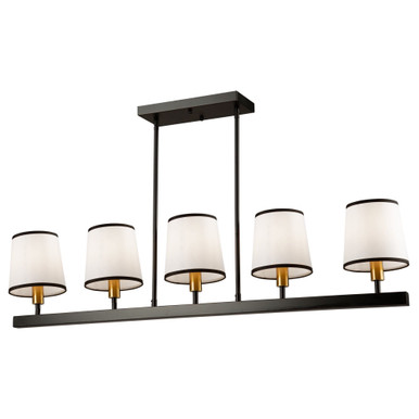 Coco 5 Light Oversized Linear Island Pendant by Artcraft - SC13346BK