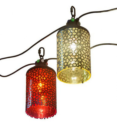 Tortola 17 Light Hanging Lantern Pendant 11 x 5.25 Inches by Meyda Tiffany - 211091