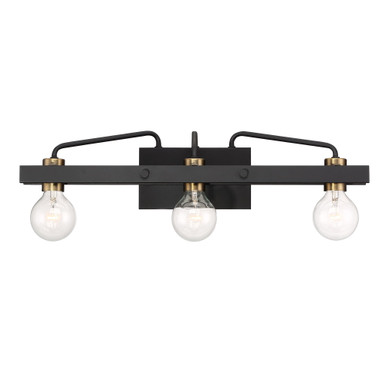 Ravella Three Light Vanity Light by Designers Fountain - 94203-bk