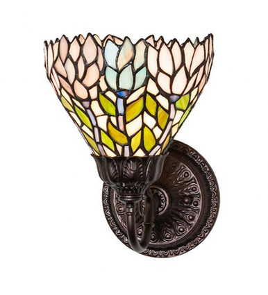 Wisteria 1 Light Wall Sconce 10 x 7 Inches by Meyda Tiffany - 275650