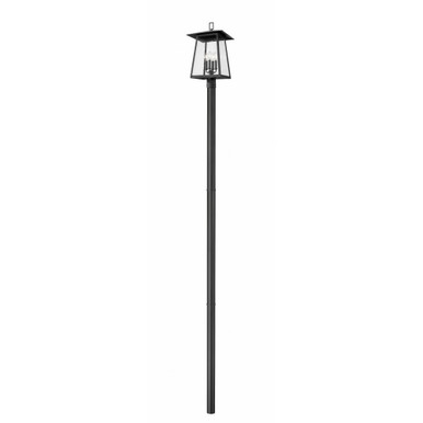 Rainer 4 Light Outdoor Post Mount 142.25 x 13.5 Inches by Z-Lite - 5015PHBR-5009P120-BK