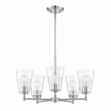 Ingo 5 Light Medium Chandelier by Designers Fountain - d230m-5ch-pn