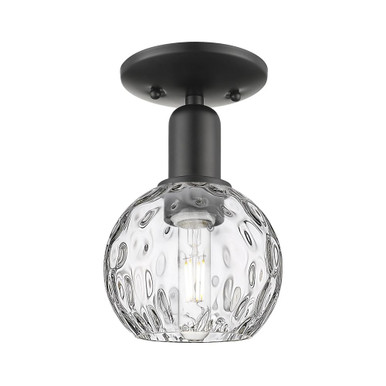 Athens Water Glass 1 Light Semi Flush Mount 9.5X 6 Inch Wide by Innovations - 716-1C-G1215-6