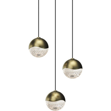 Grapes 3 LED Small Pendant 2.5 Inch Tall and 7 Inch Wide by Sonneman - 2914-SML
