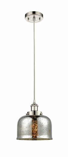 Bell 1 Light Cord hung Mini Pendant 10 Inch and 8 Inch Wide by Innovations - 916-1P-PN-G78
