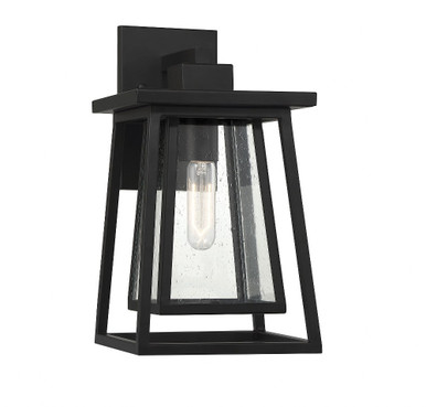 Denver 1 Light Outdoor Wall Lantern 15 Inch Tall by Savoy House - 5-2021-bk
