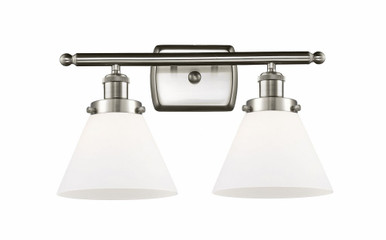 Cone 2 Light Bath Vanity 10.13 Inch Tall and 18 Inch Wide by Innovations - 916-2W-SN-G41